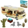MOC Breaking Bad Cooking Lab RV Car Pinkman Edacational Building Blocks Set Walter White Vehicle Toy For Children Birthday Gift 6