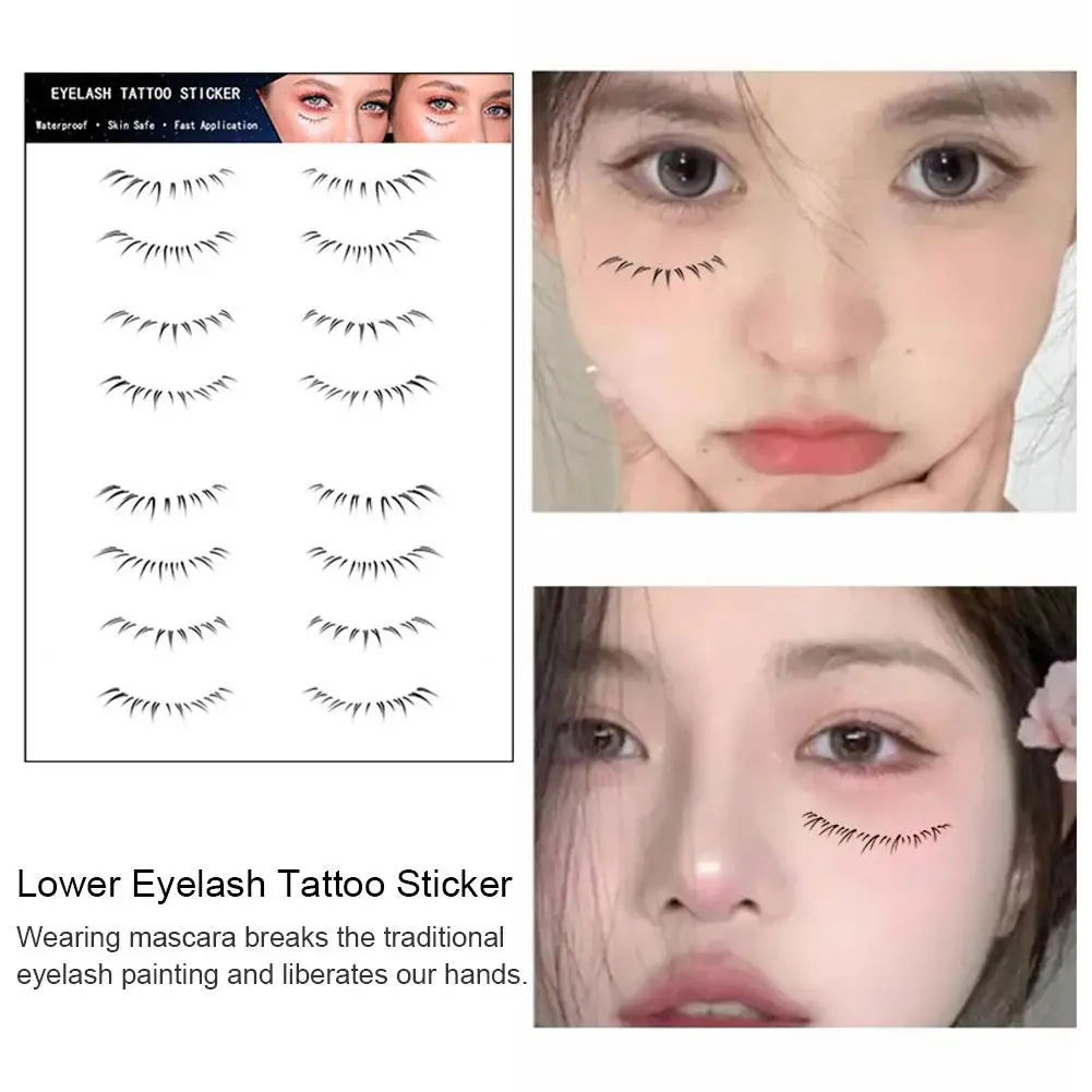

Мерная тату-наклейка, плоский ленивый инструмент для макияжа, искусственные глаза, ваша одноразовая красота, симметричные ресницы, тату-наклейка U7W0