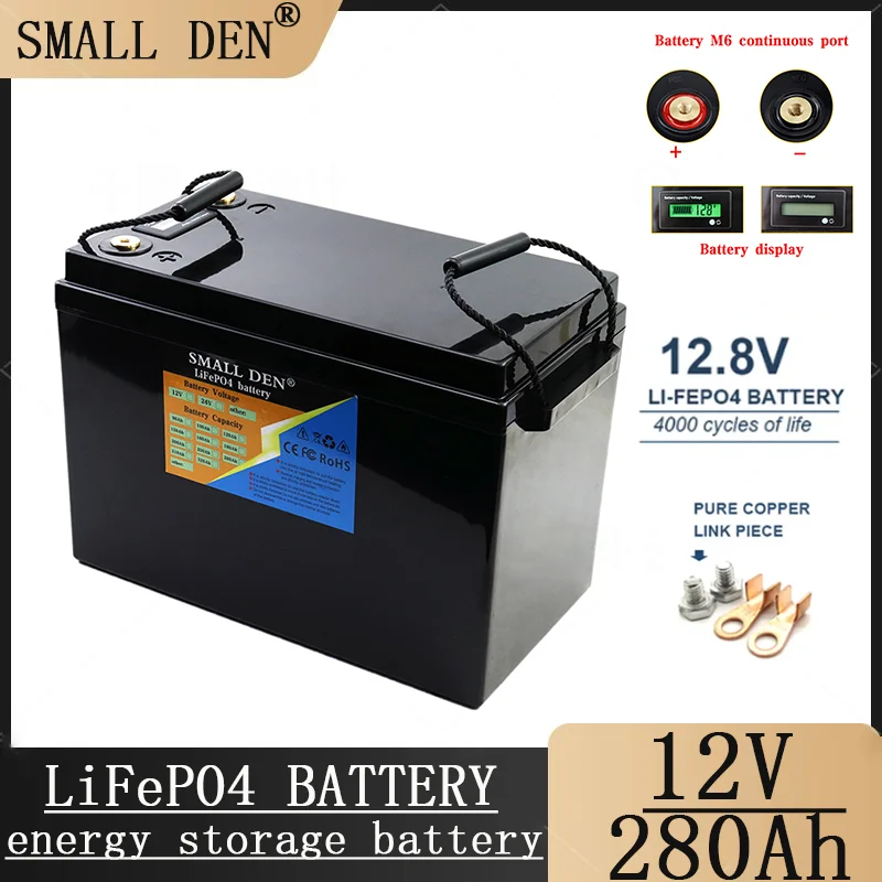 

12v/12.8V 280ah 4s LiFePO4 Battery Lithium Iron Phosphate Batteries Cycles Touring car Solar Wind Tax Free lifepo4 280ah