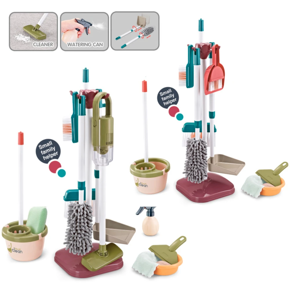 WizKidz Kids Simulated Life Cleaning Toys Pretend Play Cleaning Set Broom Vacuum Cleaner Tool Toy for Fun Sanitation Simulation 2