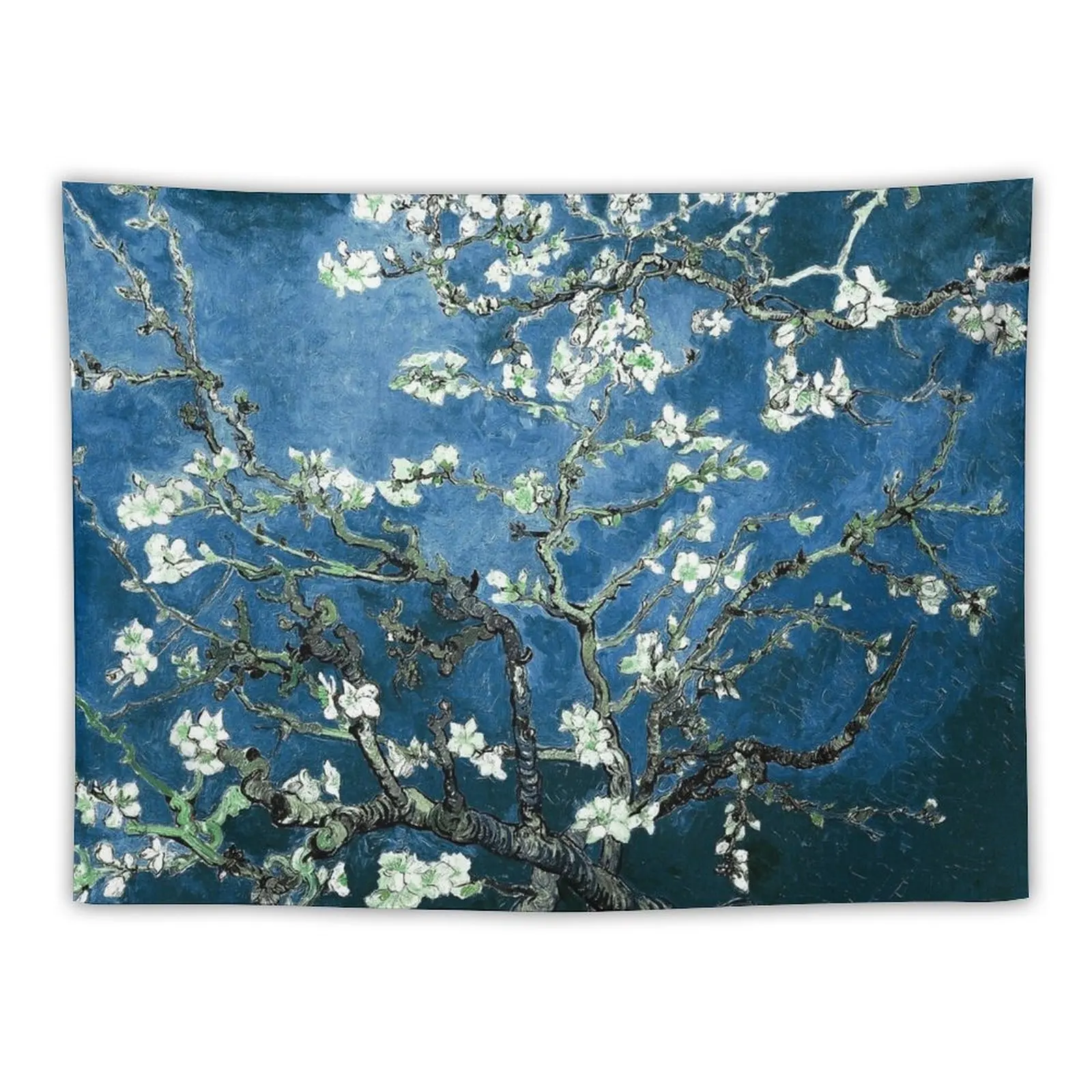 

Van Gogh Almond Blossoms Deep Ocean Blue Tapestry Room Decoration Accessories Decoration For Rooms Wall Decoration Items