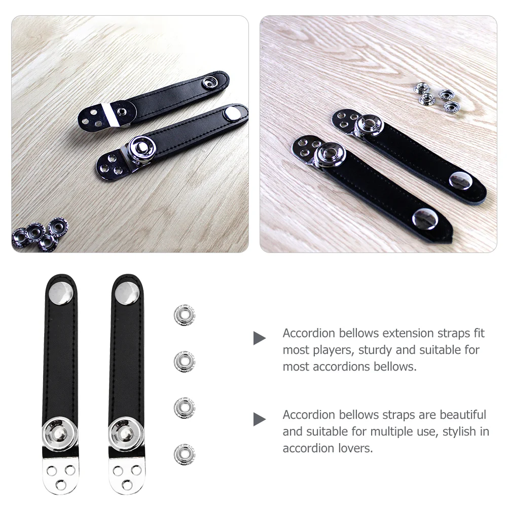 2pcs Accordion Bellows Straps Extension Replacement Straps