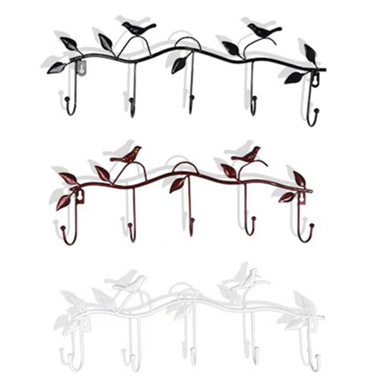 

HOT Wall Mount Branch & Birds Hook Smooth Surface Space-saving Hooks for Robes Mudroom Bathroom