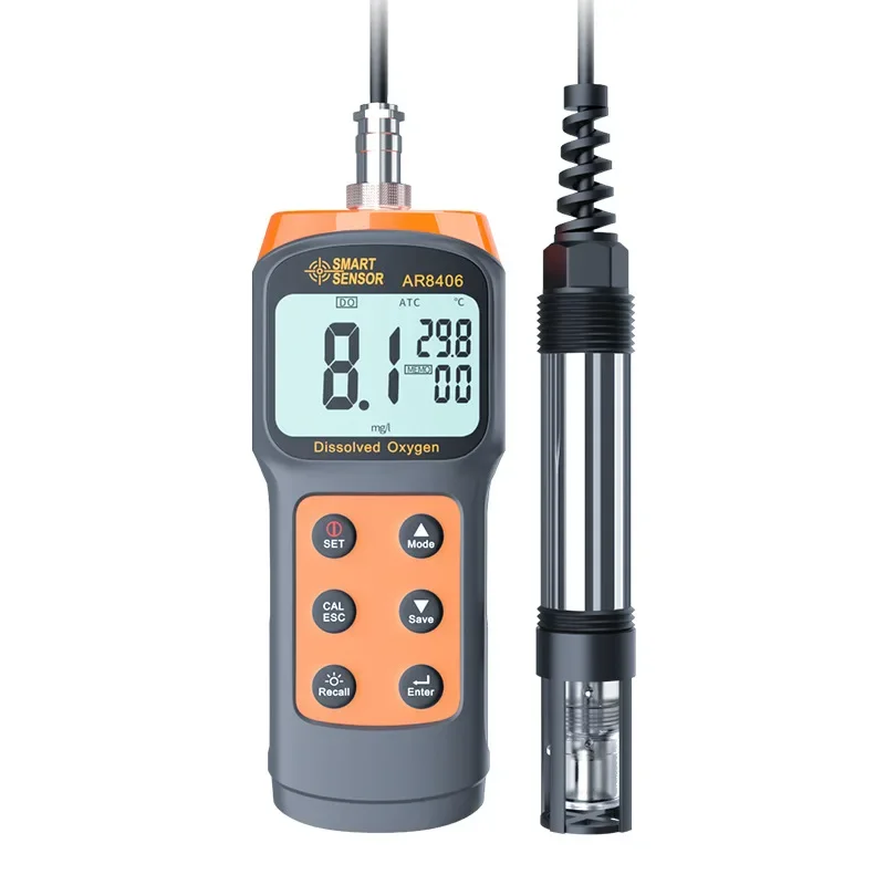 

1 Set Professional Digital Display Dissolved Oxygen Meter Water Quality Tester Intelligent Precise Measurement Tools AR8406