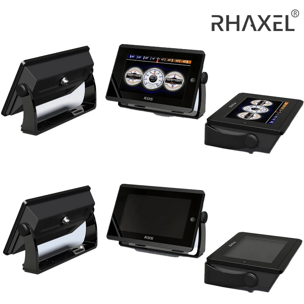 RHAXEL KUS TFT KMB-70 7 인치 게이지 패널, J1939 또는 NMEA 2000 네트워크 호환, 자동차 보트용 연료 엔진 2 개, 9-32VDC
