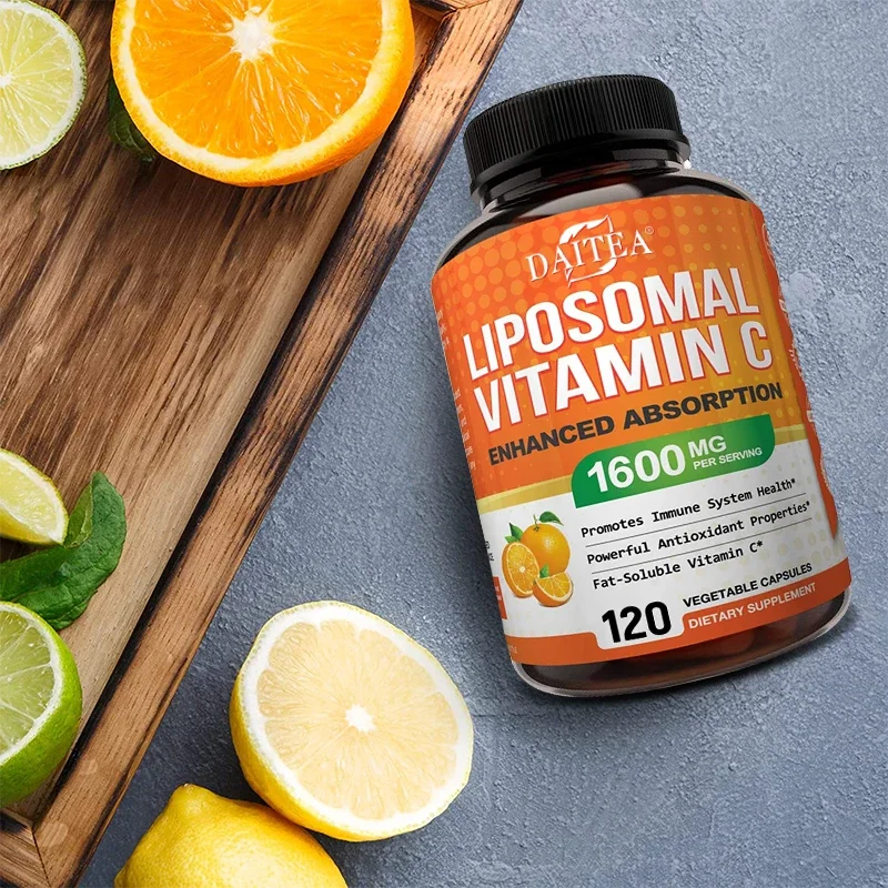 Liposomal Vitamin C 1600 Mg - Highly Absorbable, Fat Soluble Vitamin C, Antioxidant Supplement, Immune System & Collagen Booster Secafbb0a9ac84dacaa75dc86fdaba647f