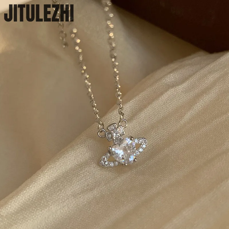Pendant Necklace Silver Necklace Silver Pendant 925 Sterling Silver Saturn Planet Pendant For Women