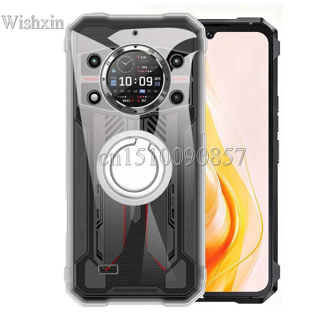 Ring Holder Shockproof Soft TPU Kickstand Phone Case Cover