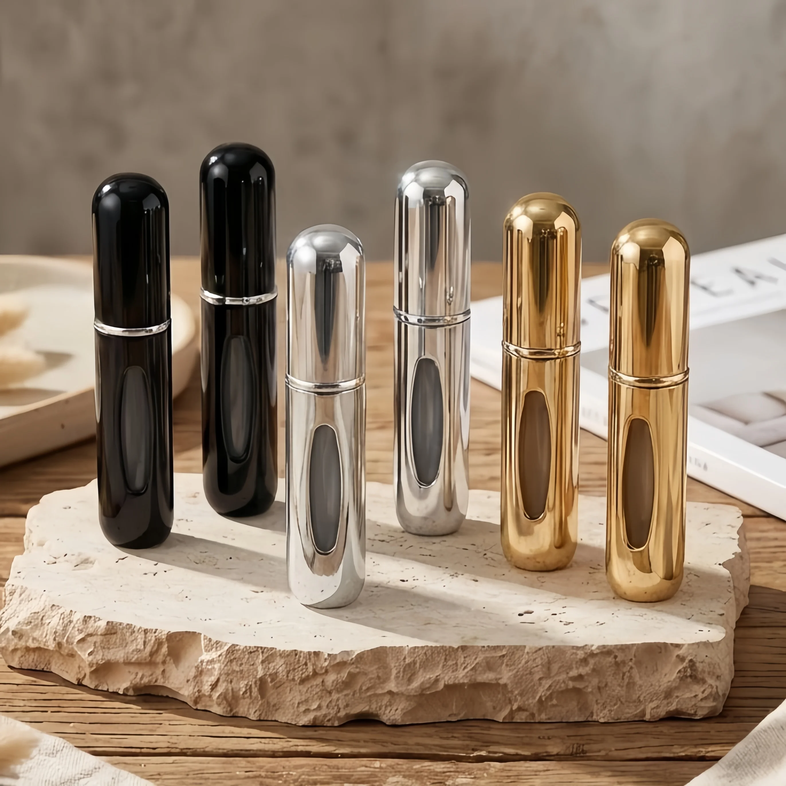 Travel Perfume Bottle 1/5Pcs Refillable Portable Mini Atomizer Spray Refill Bottle Women Pocket Dispenser Cologne Sprayer 5ml