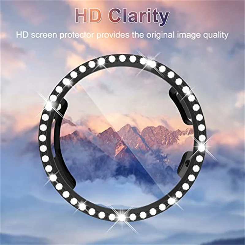 Apple Watch Screen Protector Watch Screen Protector Case Watch Screen Protector Watch Case Watch Protective Case Watch Cover Watch Protective Cover Bumper Protective Case Diamond Case + Glass for Google Pixel Watch
