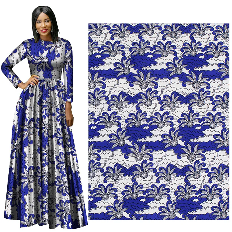 African printed blue and white batik fabric Ankara clothing fabric ankara hollandais dutch wax high quality