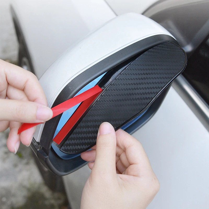 Car mirror rain cover installation