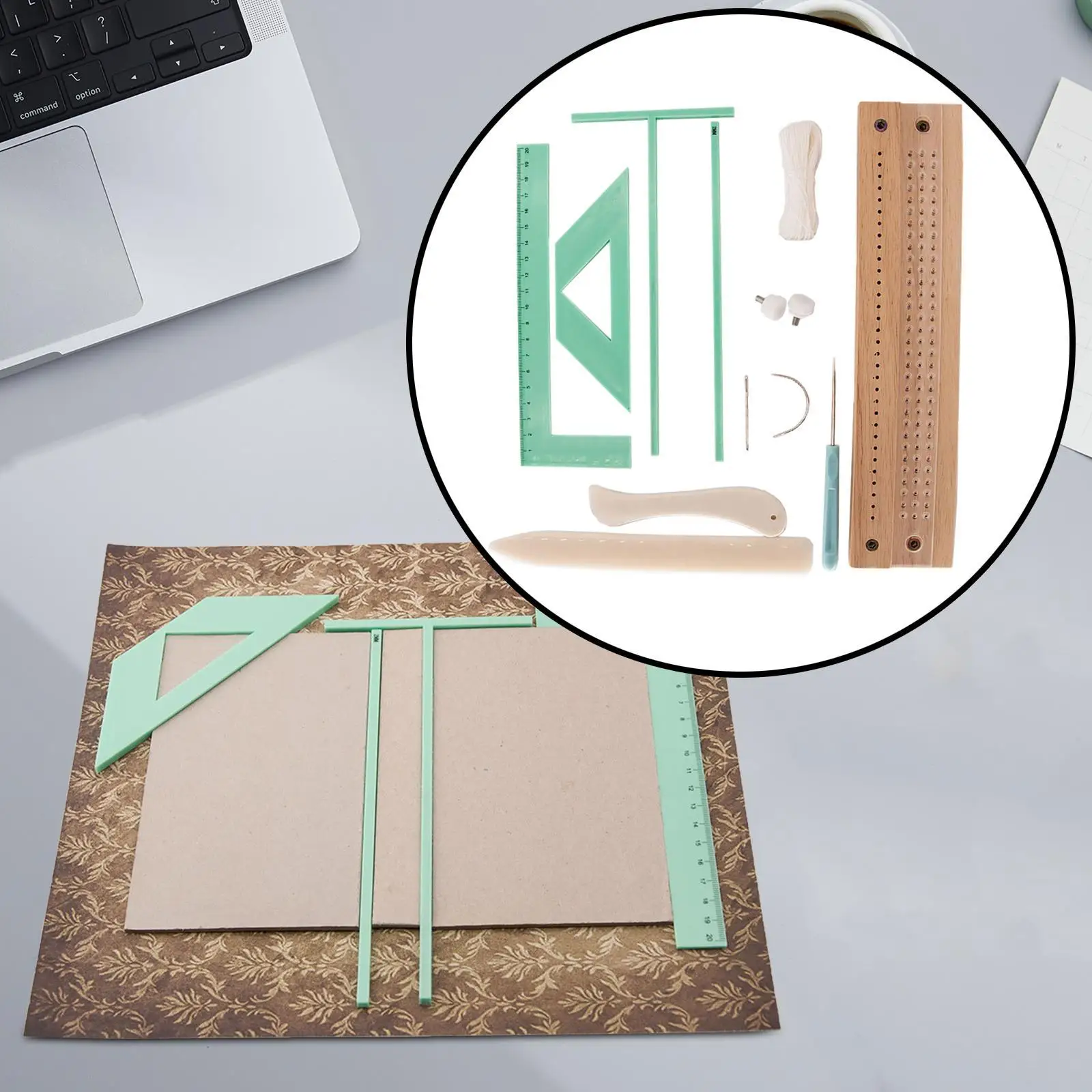Book Cover Guide Sewing Supplies Book Binding Starter Tool Binding Kits Planner Scrapooking Page Signature Punching Tools book binding supplies