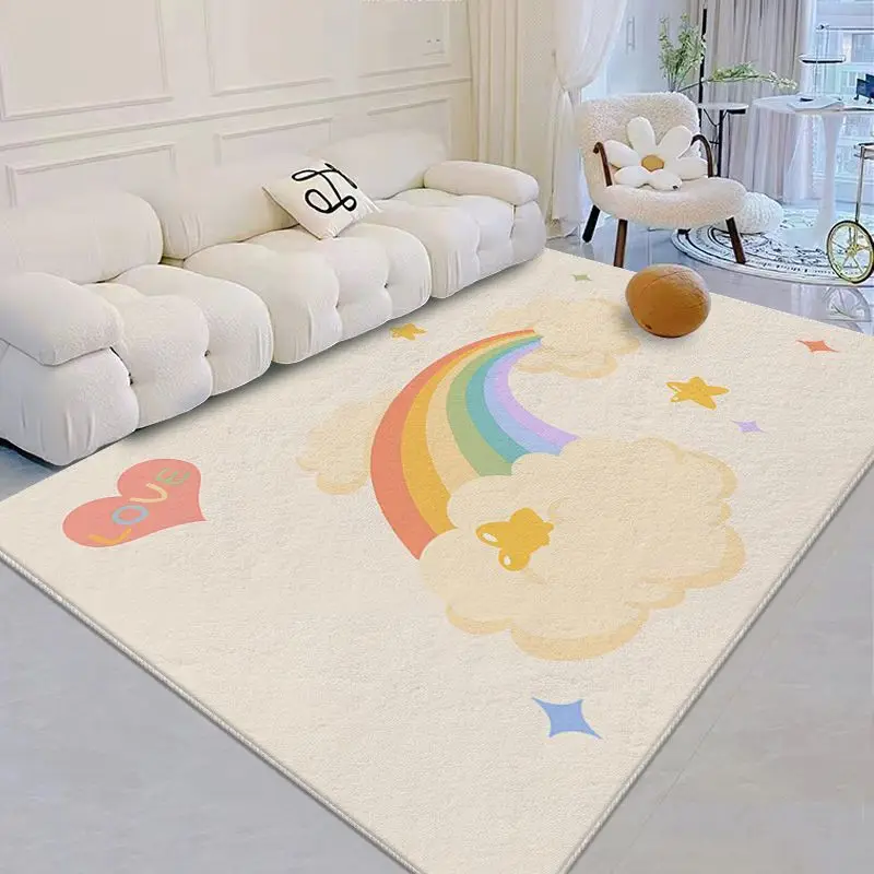 

Cartoon Carpet Living Room Thickened Cashmere-like Household Coffee Table Mat Simple Large Area Blanket