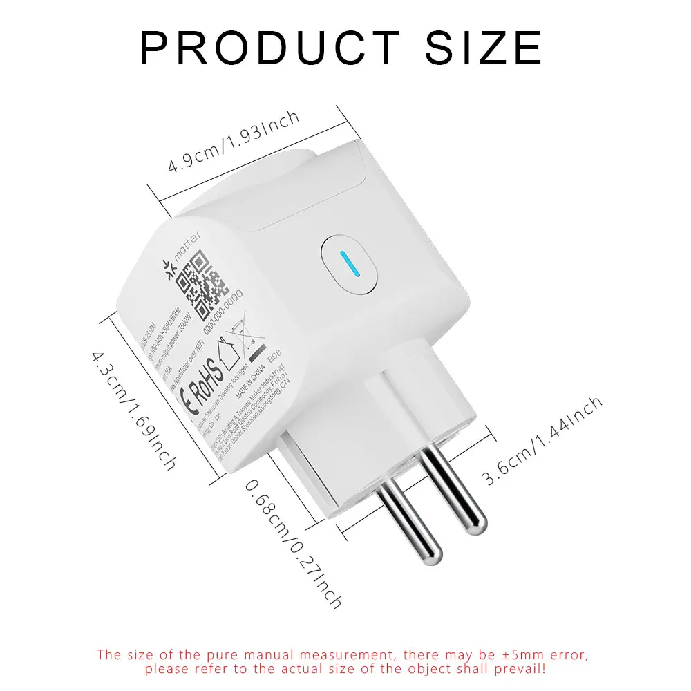 WiFi Smart Plug with Power Monitoring & Voice Control