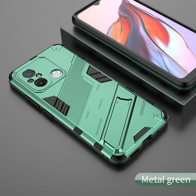 Durable Armor Holder Back Phone Case with Stand Feature
