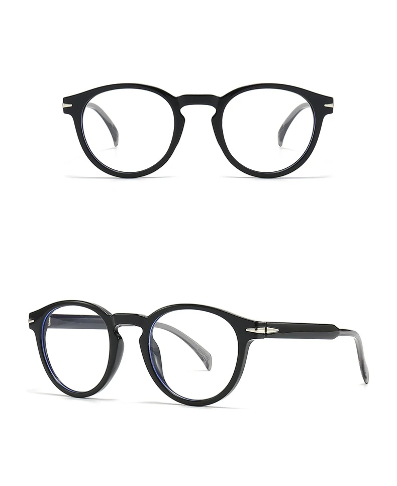 CCSpace Unisex Full Rim Round Resin Eyeglasses