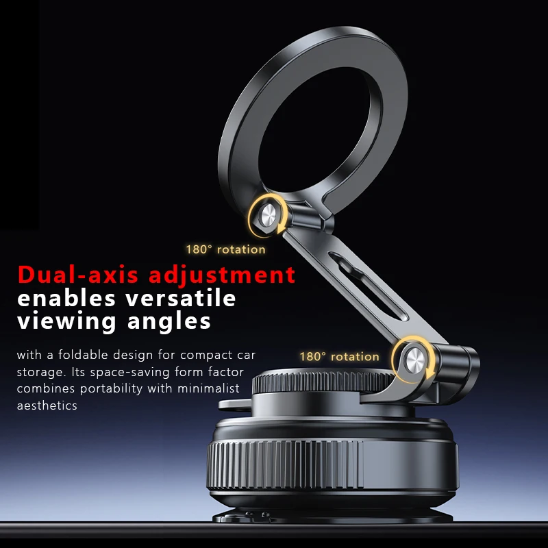 Magnetic Car Mount Portable Vacuum Suction