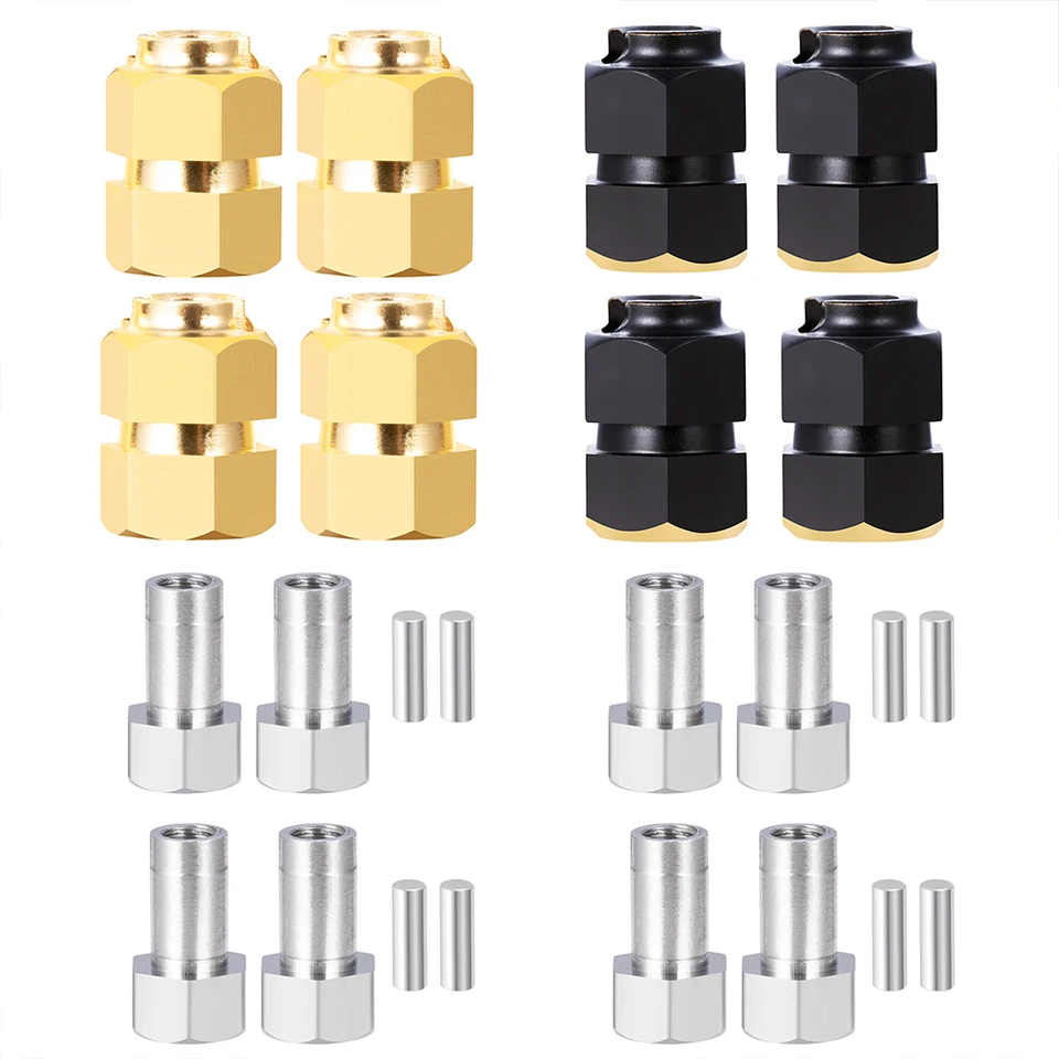 AXspeed Estensori Per Mozzi Ruota In Ottone Per TRX4-M, Adattatori Esagonali 5 Mm, Set Da 4, Migliorano Stabilità