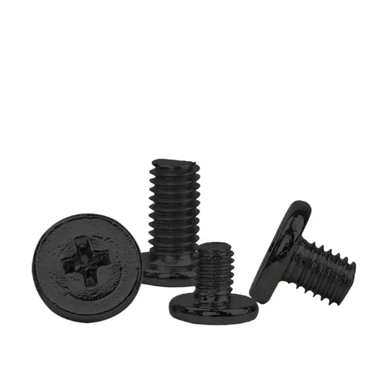 Tornillos Autocorte Negro Zinc Cabeza Plana Ranura Cruz | Tamaños M1 M1.2 M1.4 M1.6 M2 M2.5 M3 | Acero Grado 5