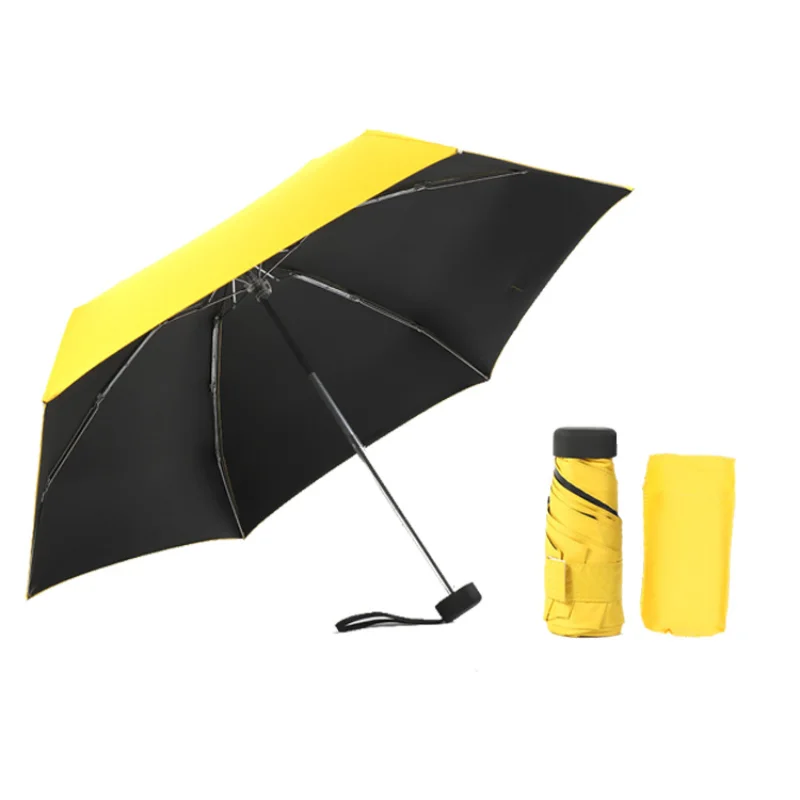 Pocket Rain Umbrella Sun Rain Women Flat Lightweight Umbrella Parasol Folding Sun Mini Small Size for Travel mini umbrella folding umbrella mini sun umbrella sun umbrella