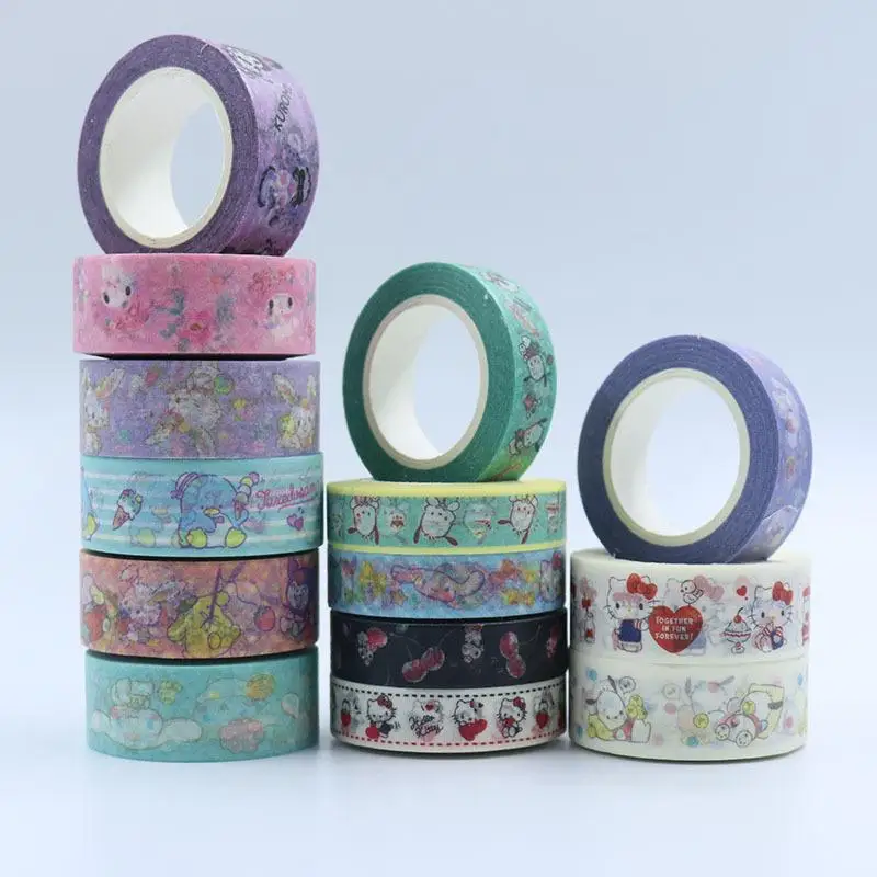 

Kawaii Washi Tape Sanrio Hello Kittys My Melody Accessories Cartoon Anime Cute Beauty Decorate Hand Account Toys for Girls Gift
