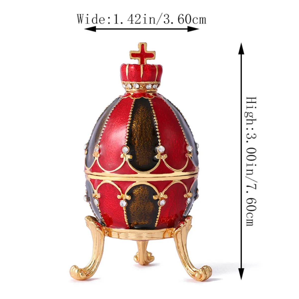 Qifu Squisita Piccola Faberge Egg Ornamenti Box