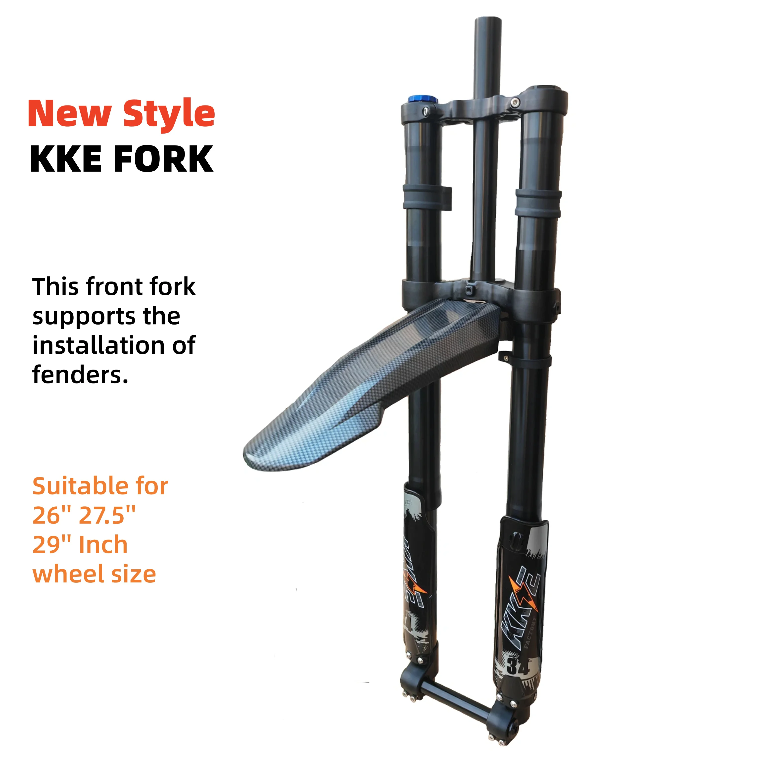 신형 KKE 프론트 서스펜션 포크 26 27.5 29인치 MTB 서론 스텔스 봄버 ..