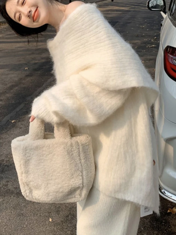 Maglione da donna autunno inverno colore a contrasto collo alto manica