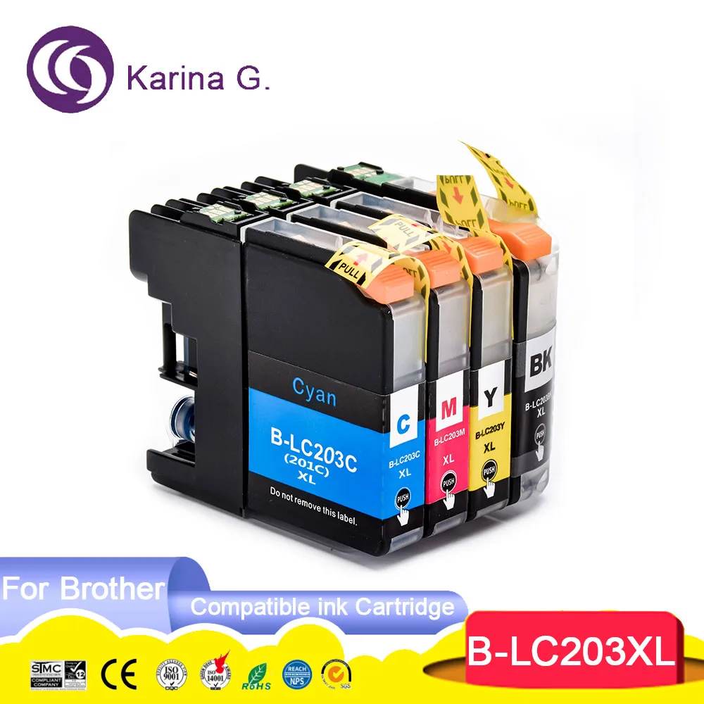 LC201 LC203 LC203 Compatibel Ink Cartridge For  MFC-J885DW J460DW J480DW J485DW