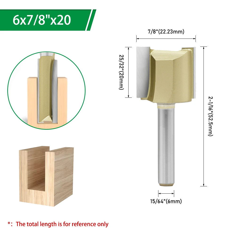 LAVIE 1 Stück 6 mm 1/4 1/2 Schaft Gerader Fräser Holzbearbeitungswerkzeuge Holzfräser für CNC-Trimmung H060020 – Detail 18