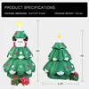 6 Ft Inflatable Christmas Tree with Pop up Santa Gift Boxes Blow up Decoration Xmas Tree with LED Lights Outdoor Toys for Kids 3