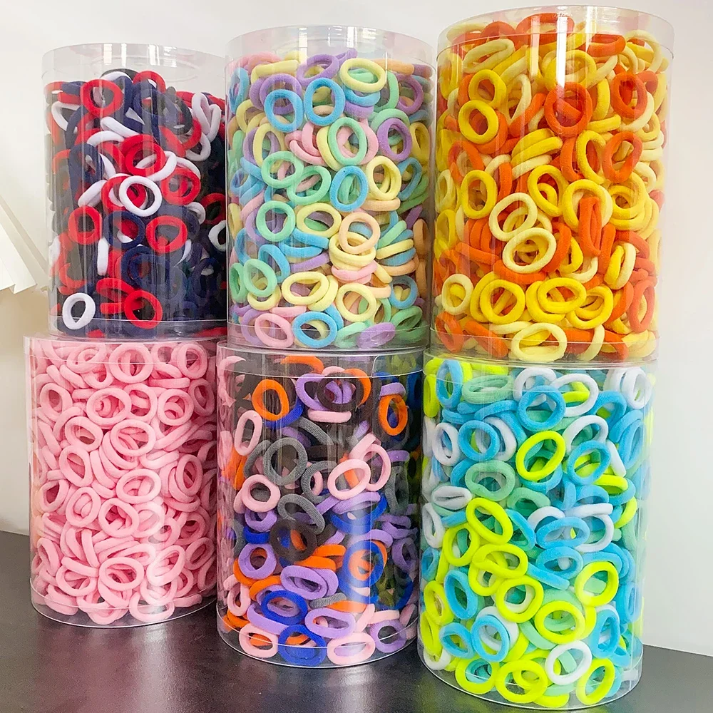 Basic Nylon Elastic Hair Ties 20/50/100PCS for Girls Ponytail Hold Scrunchie Rubber Band Kids hair accessories