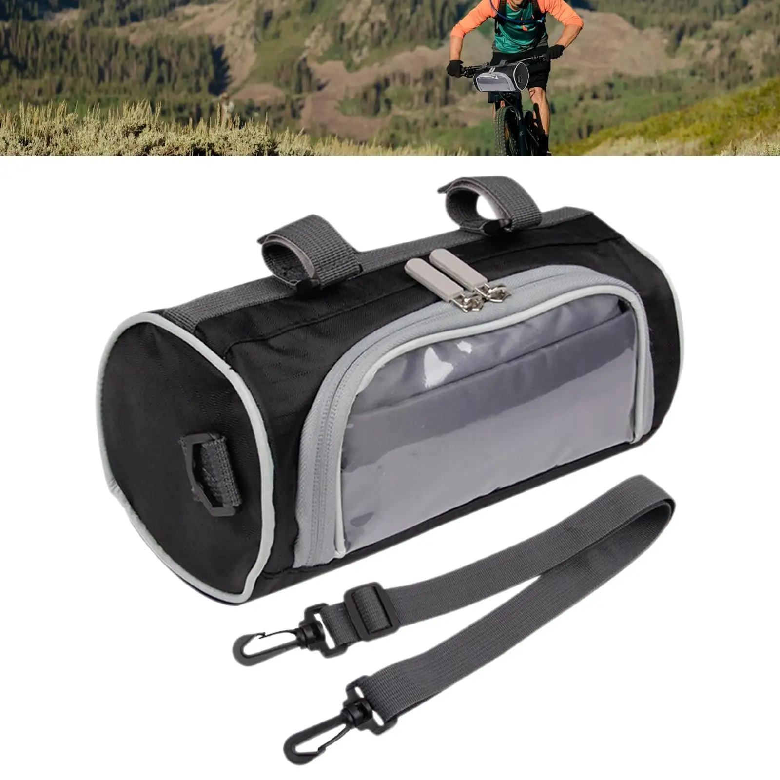 Bike Handlebar Bag Front Bag Water Resistant with Adjustable Strap Handy Men's Shoulder Bag Small Bicycle Handle Bar Bag Bike Handlebar Bag Front Bag Water Resistant with Adjustable Strap Handy Men's Shoulder Bag Small Bicycle Handle Bar Bag