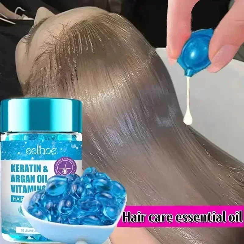 Magic Hair Vitamin Capsule Keratin Oil Restore Hair Soft Smooth Shiny Deep Moisturizer Frizzy Dry Scalp Care hair vitamin capsule