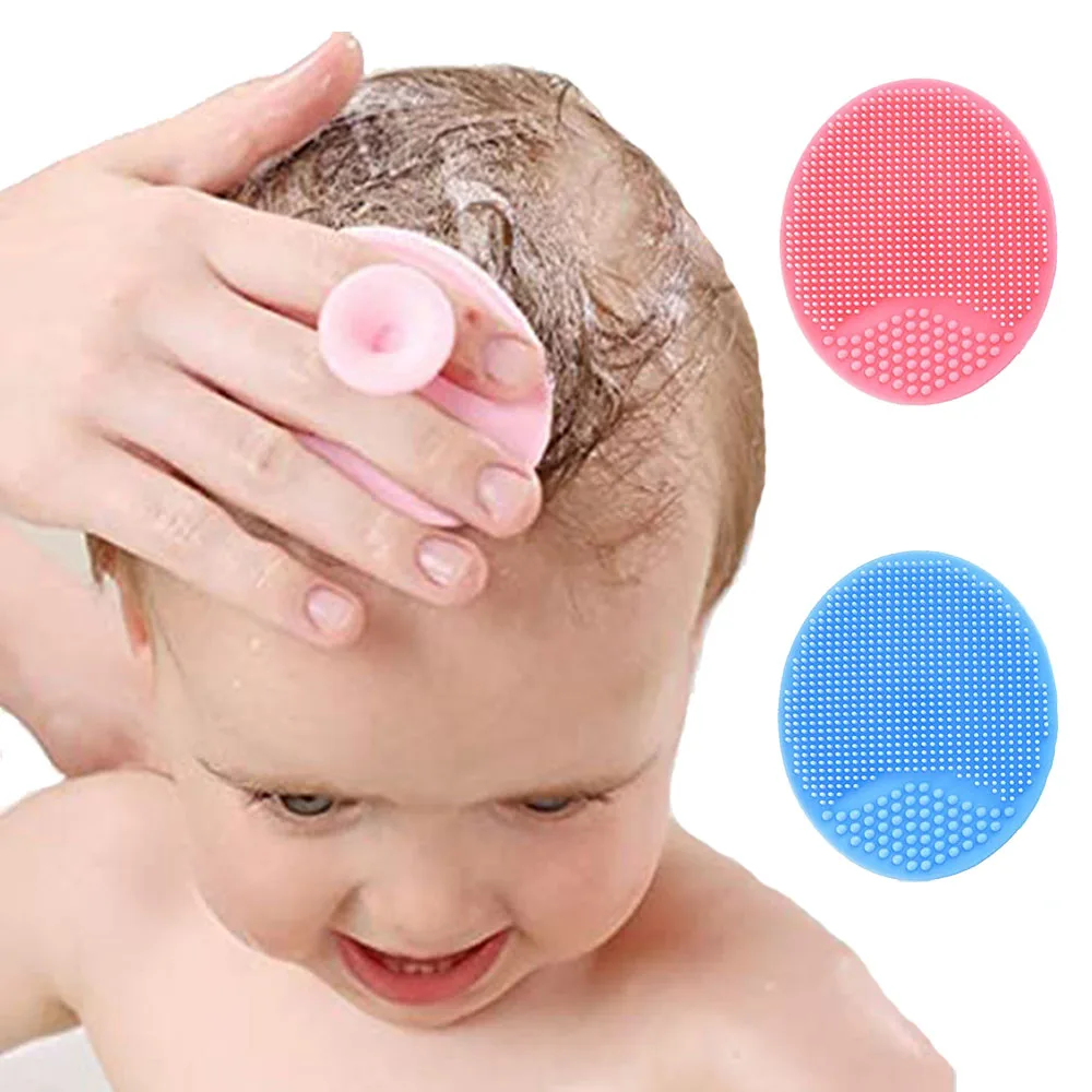 

Baby Silicone Bath Brush Cradle Cap Scrubbers Exfoliating and Massaging Brush Scalp Care Scrubber for Hair Care And Body Care