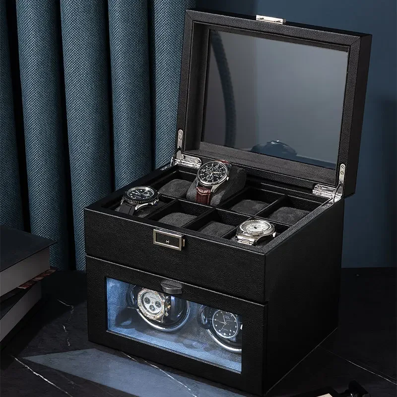 

Silent Watch Winder Box Automatic Movement Mechanical Watches Winder Parts for Men Watches Storage Boxes Display Accessories