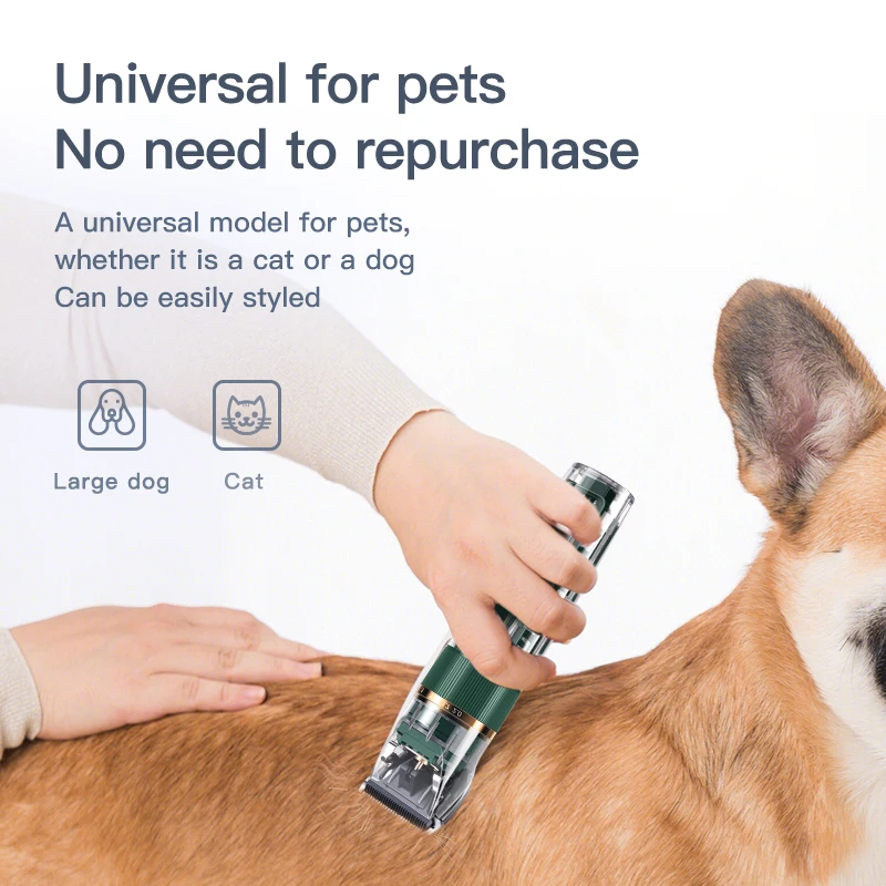 Pet Clipper Dog Hair Trimmer Pet Hair Trimmer Dog Clipper Dog Hair Clippers Grooming Haircut Trimmer Shaver Set IPX7waterproof Pets Cordless Rechargeable Professional Dog Clipper