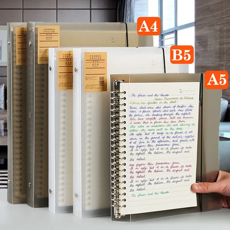Wymienne wkłady luźny notatnik z motywem liścia segregatora A4 A5 B5 6 stylów dostępne biurowe przybory szkolne akcesoria piśmiennicze
