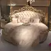 White Elegant Double BedDecoration Girls Style Wooden Circle Double Bed Modern Luxury Adults Cama Casal Furniture For Home 1