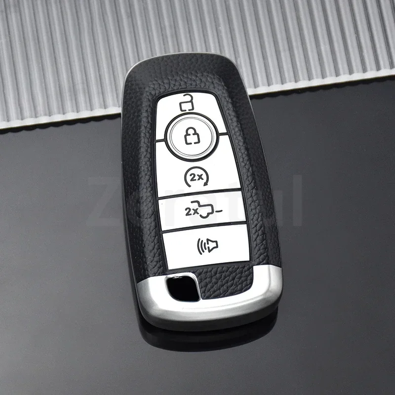 Premium TPU Leather Car Key Fob Holder Case Cover