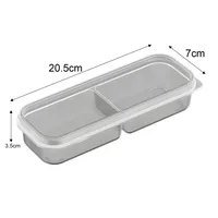 Boîte de conservation alimentaire transparente avec couvercles transparents, empilable, pour réfrigérateur, 3/2 compartiments 6