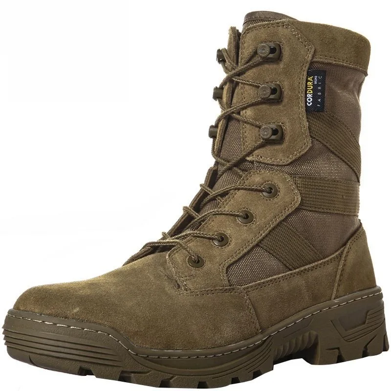 

Professional Men Outdoor Boots Black Khaki Training Mens Genuine Leather Fashion Working Shoes Man Anti Slip Outdoor Boots