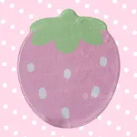 VIKAMA Sweet Strawberry Floor Mat, Bedroom Bed Plush Anti-Slip Carpet, Wardrobe Room, Home Decoration, Living Room Carpet