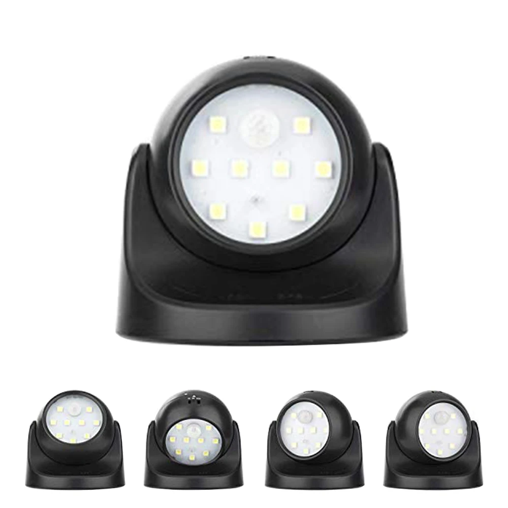 

Wireless 9 LED PIR Motion Sensor Activated Night Light 360 Rotation led Sensor Light Wall Lamp Battery Powered cabinet light