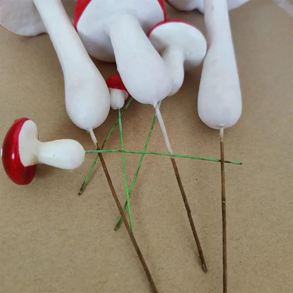 Accessories Foam Simulated Mushroom Cake Topper Red DIY Happy Birthday Cake Decorating Baking Dessert Decor Cake Insert Set