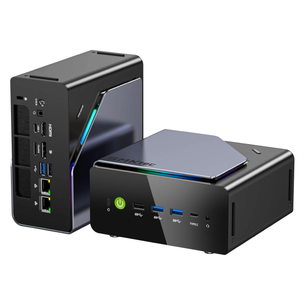 GMKtec K12 Mini PC da gioco AMD Ryzen 7 H 255 (aggiornato 8745HS) Mini computer desktop Radeon 780M WiFi 6E/BT5.2, USB-C, Barebone