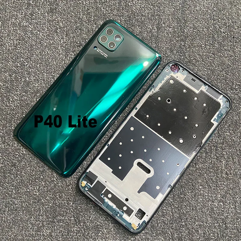 

For Huawei P40 Lite / Nova 7i Back Battery Cover Middle Frame Front Bezel Cover Metal Chassis Housing Back Plate LCD Holder