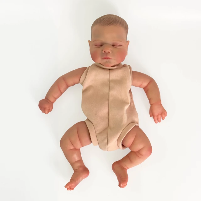 Bebe Reborn Boneca Kits com corpo e olhos, já pintado, Marley, muito  realista, pele pintada 3D, muitos detalhes, veias, 19 - AliExpress