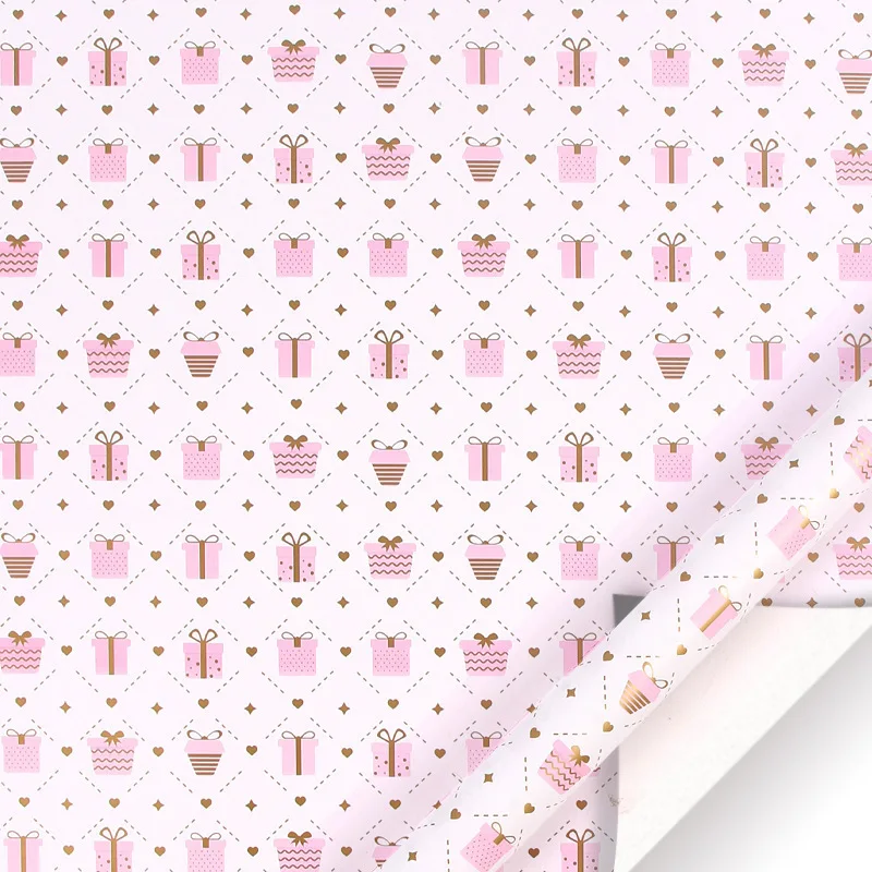 Kraamcadeau Meisje - Roze Inpakpapier Cadeauzakjes - Inpakset